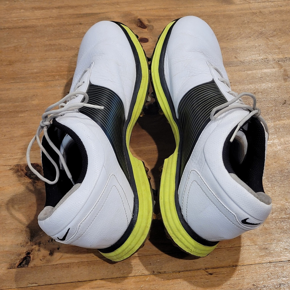 Nike Lunar Control Golf Shoes Mens Size 10 White Black Spiked 418471-106 Flywire - Picture 8 of 14